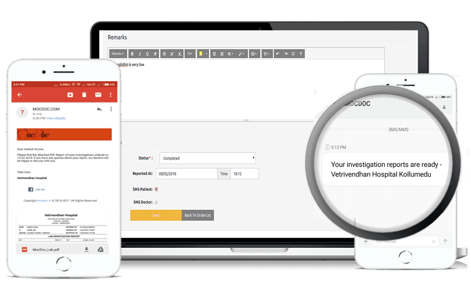 screenshot of MocDoc LIMS